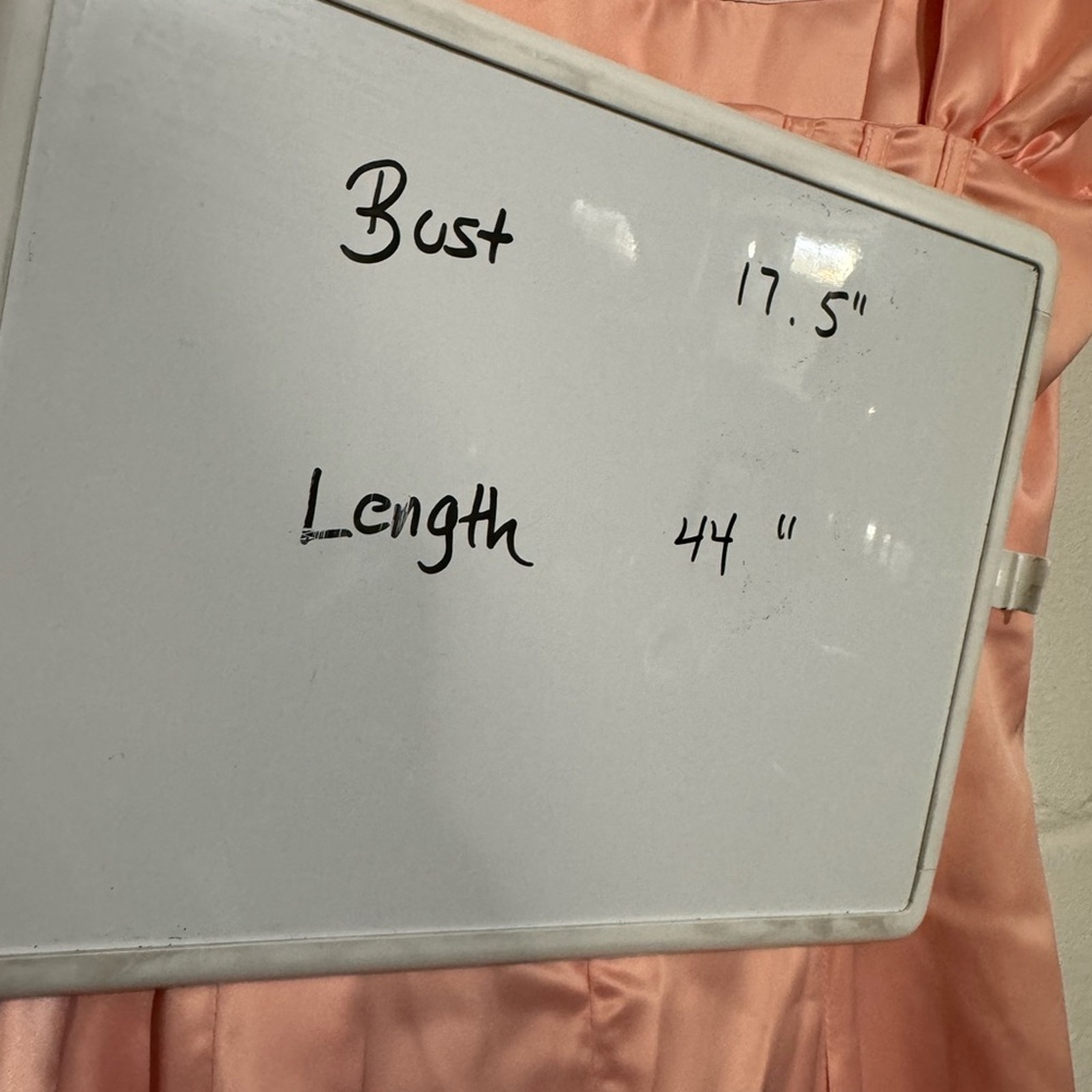 Rosedress Nwt Pink Peach Satin Corset Princess Pencil Dress Women S Size Large — image 6 of 6